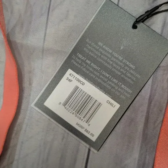 NWT Thistle and Spire Kane V-Wire Lace Bra Size 34F - Picture 3 of 4